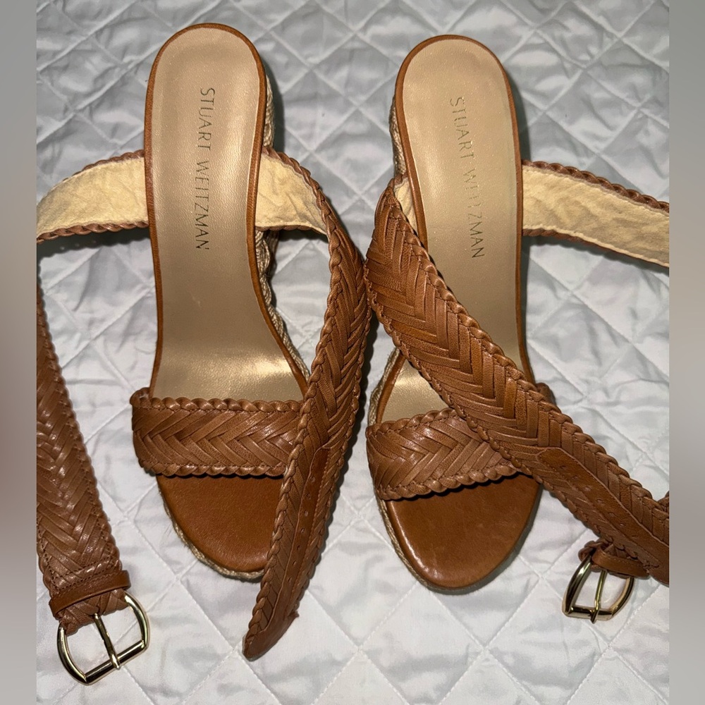 Stuart Weitzman Brown Wedges - Picture 5 of 7